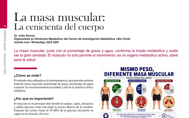 Edición N°97 · «La masa muscular: la cenicienta del cuerpo», por el Dr. Julio Alonzo