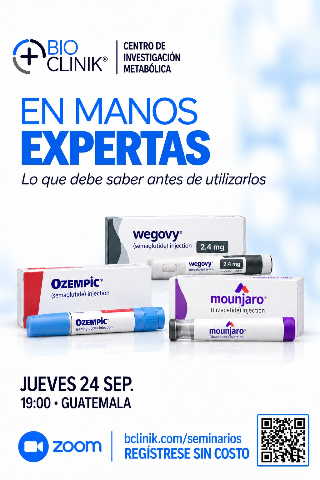 Afiche del próximo seminario En manos expertas