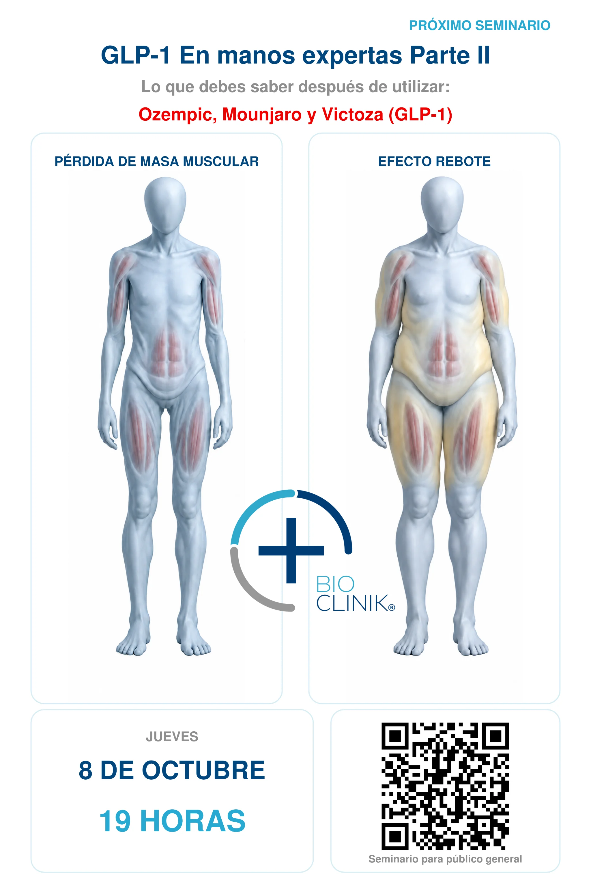 Afiche del seminario anterior Mantén tu salud metabólica de +Bio Clinik