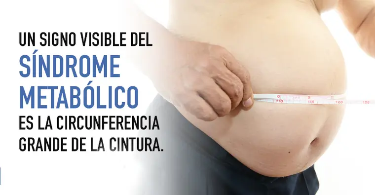 Un signo visible del Síndrome Metabólico es la circunferencia grande de la cintura