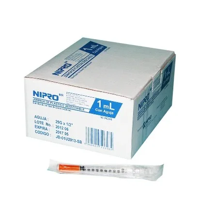Jeringas de insulina 30Gx12 1mL Nipro (100 unidades)