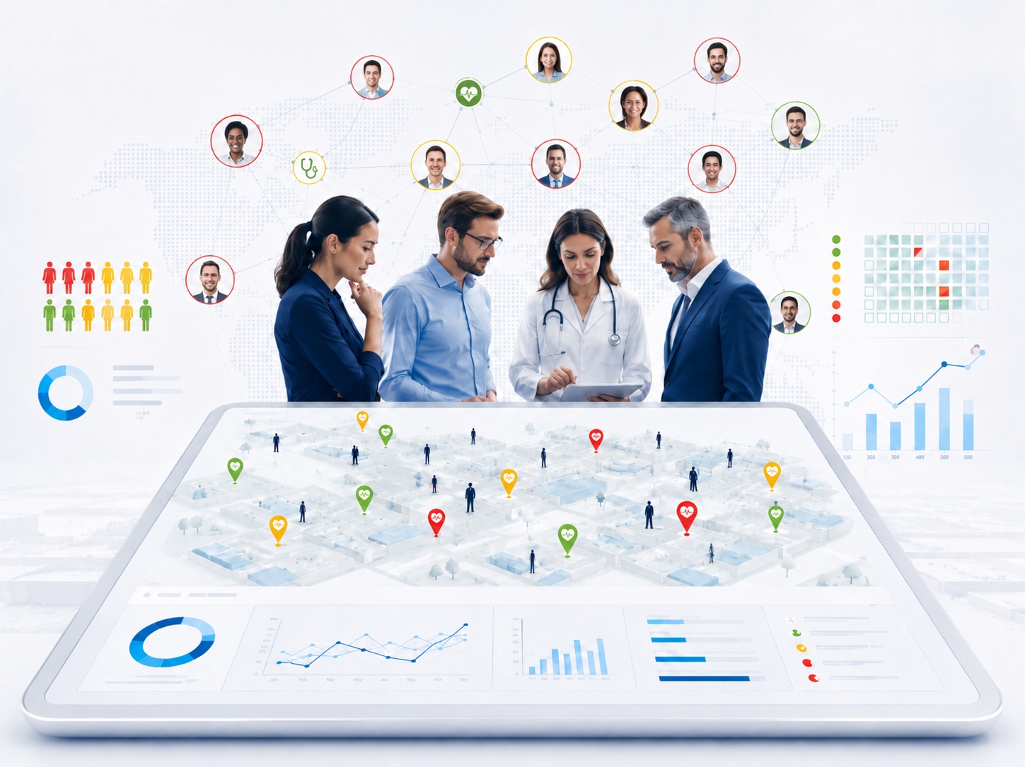 Análisis digital de indicadores metabólicos poblacionales en una tableta.